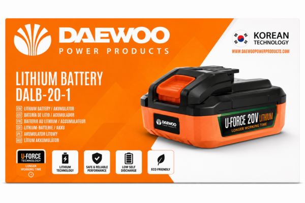 Hidrolimpiadora Inalámbrica Daewoo DALPW18-1 20V – Kit Completo con Batería, Cargador y Accesorios
