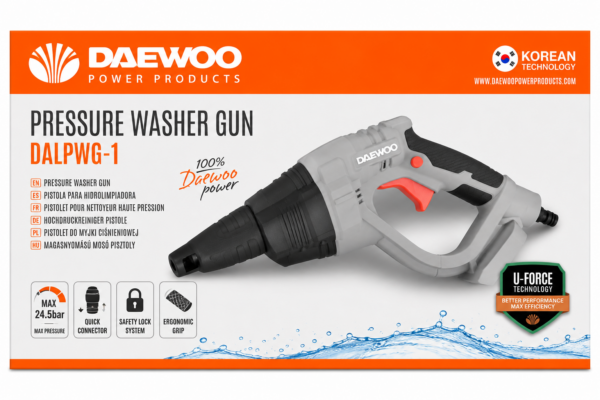 Hidrolimpiadora Inalámbrica Daewoo DALPW18-1 20V – Kit Completo con Batería, Cargador y Accesorios