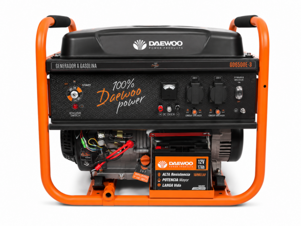 file_000000002f147246b22c458247acc1d8 Generador de Gasolina Daewoo GD6500E-S 5500 W | Bobinado 100 % Cobre