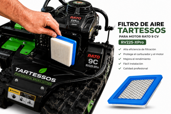 Filtro de Aire Original Tartessos para Motor RATO 9 CV RV225-XPro